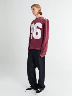Logo Jersey T-shirt i Falmet Rød