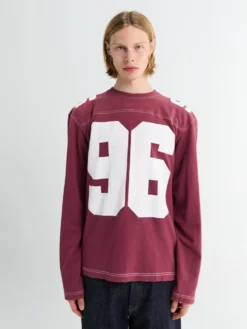 Logo Jersey T-shirt i Falmet Rød
