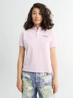 Logo Polo T-shirt i Pale Pink