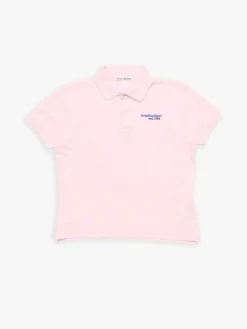 Logo Polo T-shirt i Pale Pink