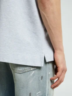 Logo T-shirt i Pale Grey Melange