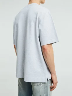 Logo T-shirt i Pale Grey Melange