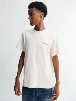 Logo T-shirt i Råhvid