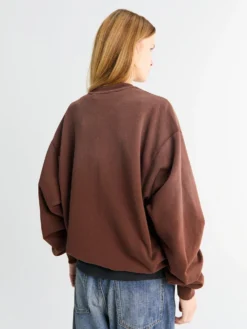 Logo Zip Sweatshirt i Chokoladebrun