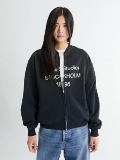 Logo Zip Sweatshirt i Sort