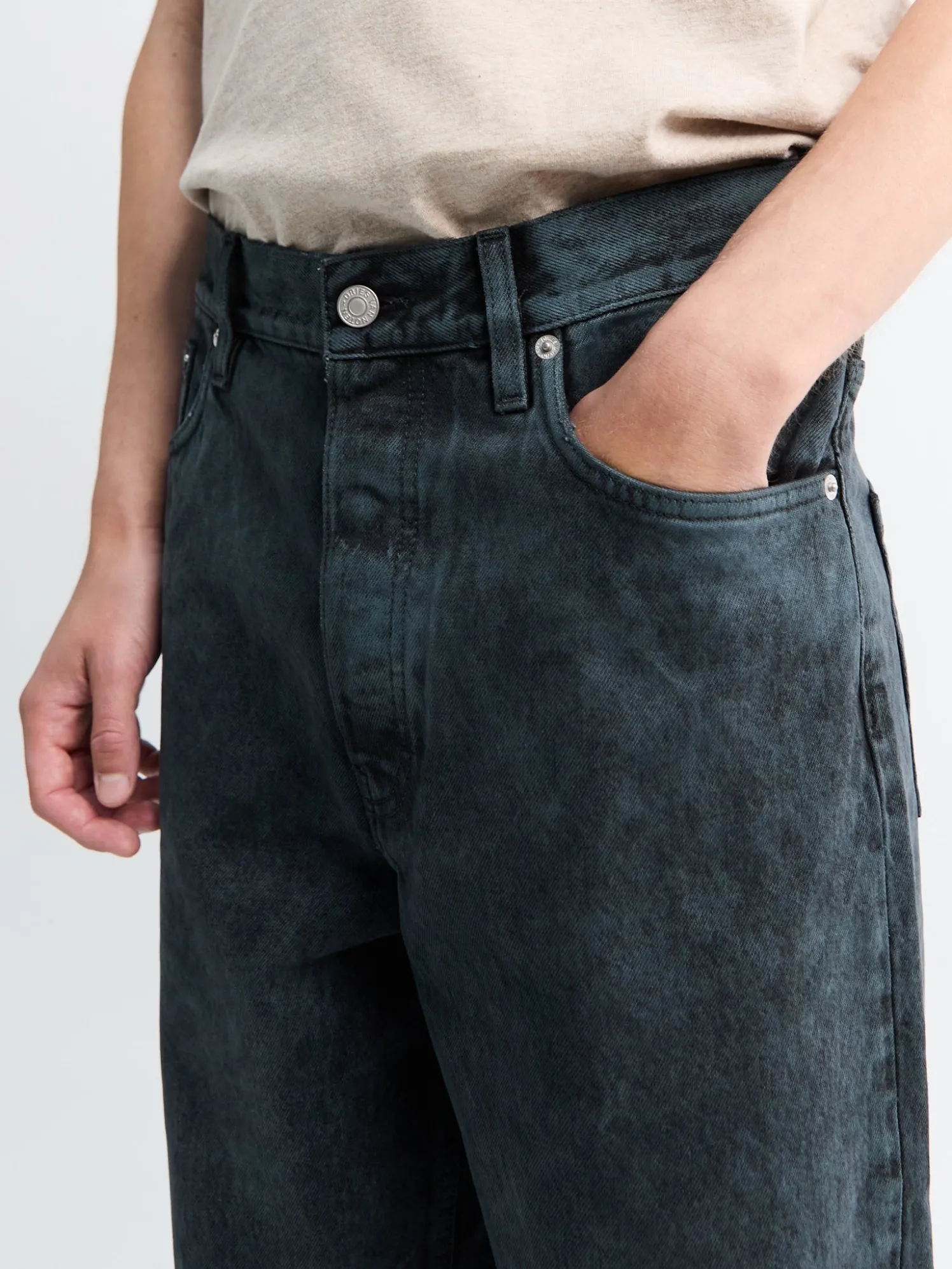 Loose Fit Jeans i Petrol