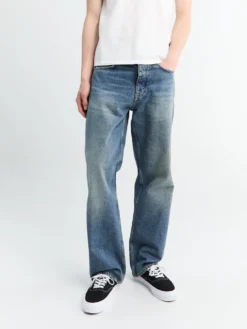 Loose Jeans i Mørkeblå Vintage