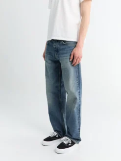 Loose Jeans i Mørkeblå Vintage