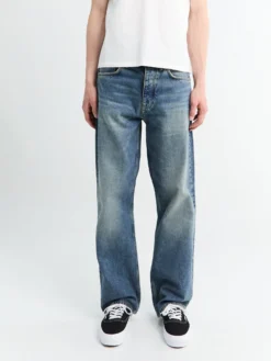 Loose Jeans i Mørkeblå Vintage