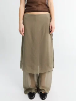 Low Silk Archive Pants i Khaki