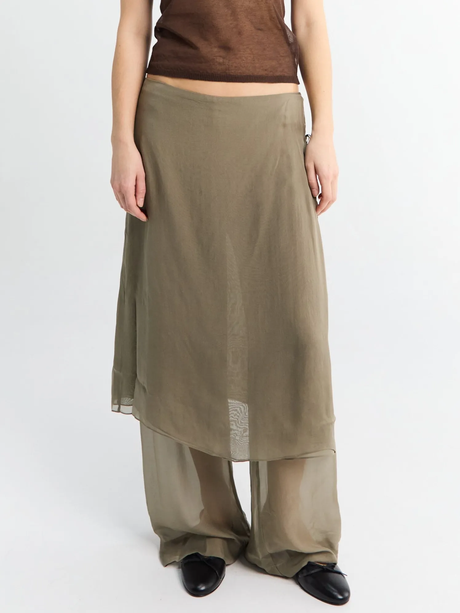 Low Silk Archive Pants i Khaki