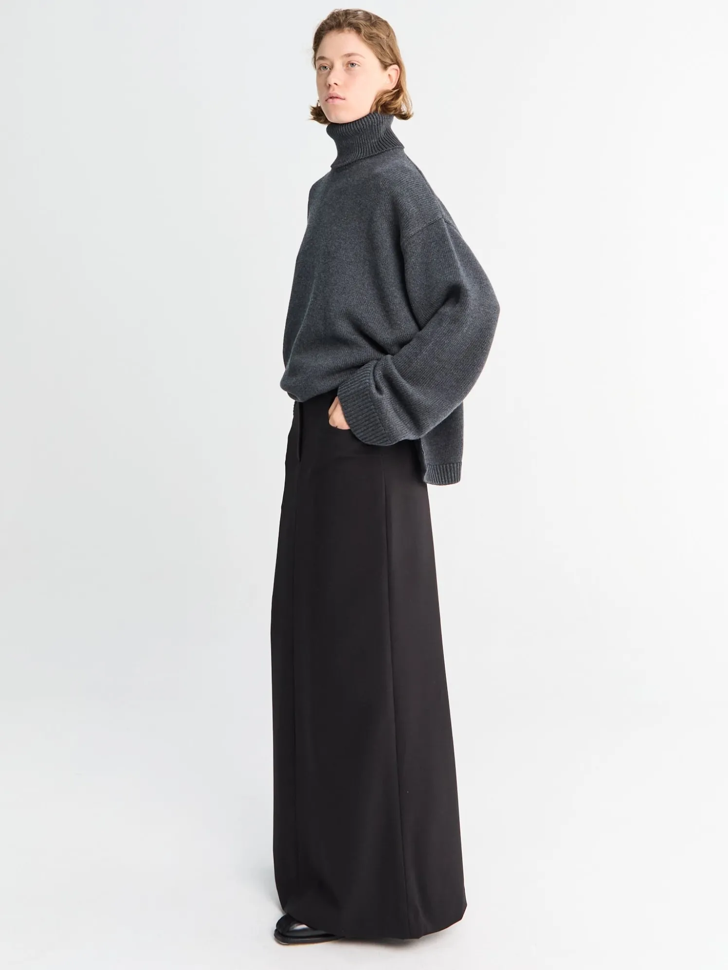 Malvo Lang Pencilskirt i Sort