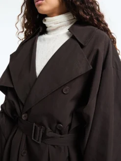 Mavis Oversized Trench Coat i Brun