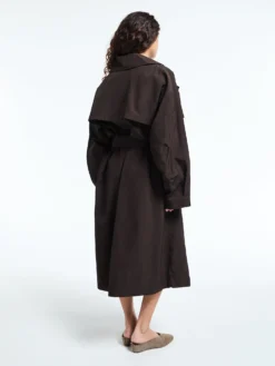 Mavis Oversized Trench Coat i Brun