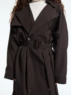 Mavis Oversized Trench Coat i Brun
