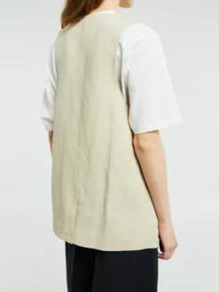 Melrose Hør Vest i Cement