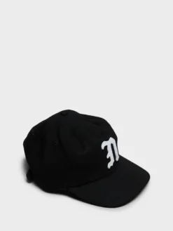Melton 5-Panel Cap i Sort