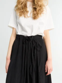 Messina Gathered Wrap Skirt i Sort