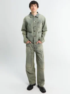 Milton Teawash Denim Carpenter Bukser i Blå Teawash