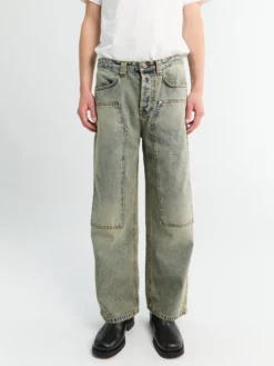 Milton Teawash Denim Carpenter Bukser i Blå Teawash