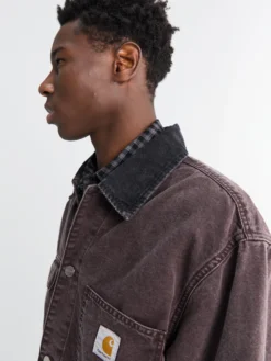 Mitch Canvas Shirt Jacket i Palisander og Sort