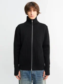 Navy Full-Zip Pockets Strik i Sort