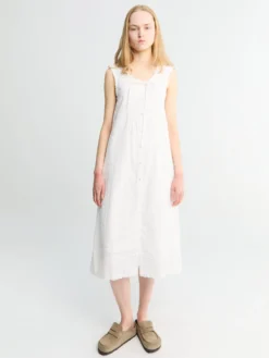 Needlework Babydoll Kjole i Hvid