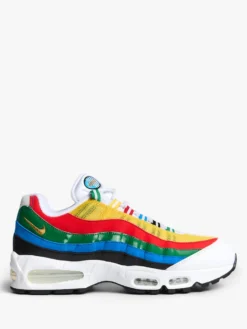 Nike Air Max 95 Big Bubble PRM i Hvid, Metallisk Guld, Rød og Blå