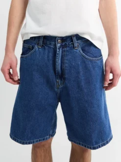 Nolan Short i Blå Heavy Stone Wash