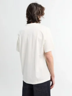 Off-Race Cotton Tech Graphic T-Shirt i Råhvid