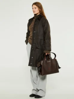 Oilskin Coat in Brown