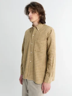 Open B.D. Panama Plaid Double Face Skjorte i Beige