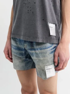 PeaceShell 5 Uforede Shorts i digital Denim