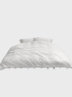Percale, Broderie Anglaise, Dobbelt Dynebetræk i Brækket Hvid/Anaïs