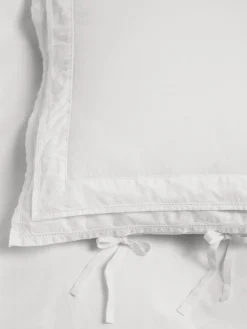 Percale, Broderie Anglaise, Enkelt Dynebetræk i Broken White/Perle