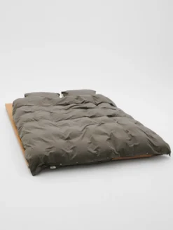 Percale Duvet Cover in Dark Taupe