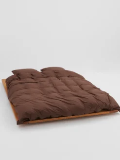 Percale Dynebetræk i Cocoa Brown