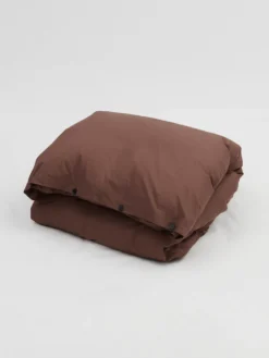 Percale Dynebetræk i Cocoa Brown