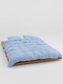 Percale Dynebetræk i Island Blue
