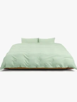Percale Dynebetræk i Powder Green