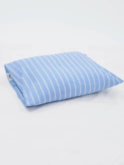 Percale Pillow Sham in Island Blue Stripes