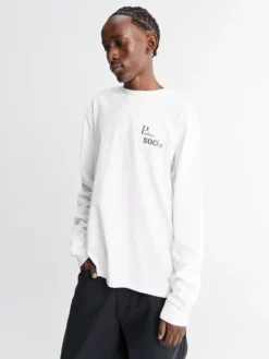 Piano LongSleeved T-Shirt i Hvid