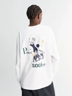 Piano LongSleeved T-Shirt i Hvid