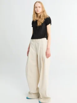 Pila Wide Pants i Ecru