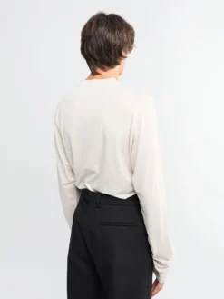 Polar Jersey Roundneck i Talc Jersey uld