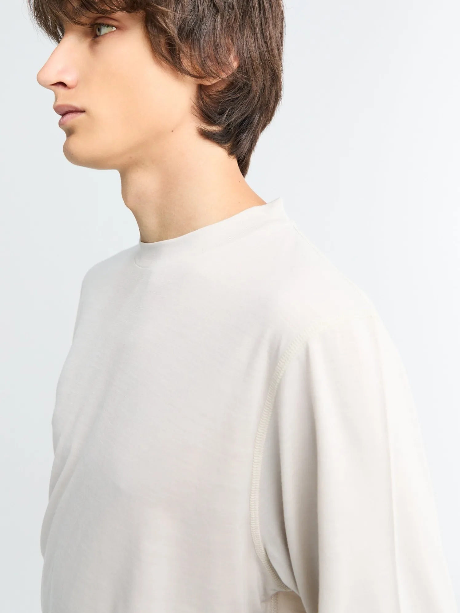 Polar Jersey Roundneck i Talc Jersey uld