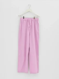 Poplin Pyjamas Bukser i Purple Pink