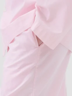 Poplin Pyjamas Bukser i Soft Pink