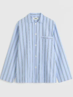 Poplin Pyjamas Long Shirt i Stave Stripes