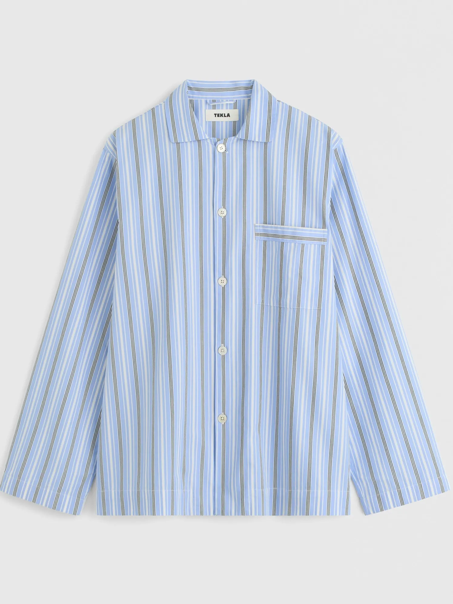 Poplin Pyjamas Long Shirt i Stave Stripes